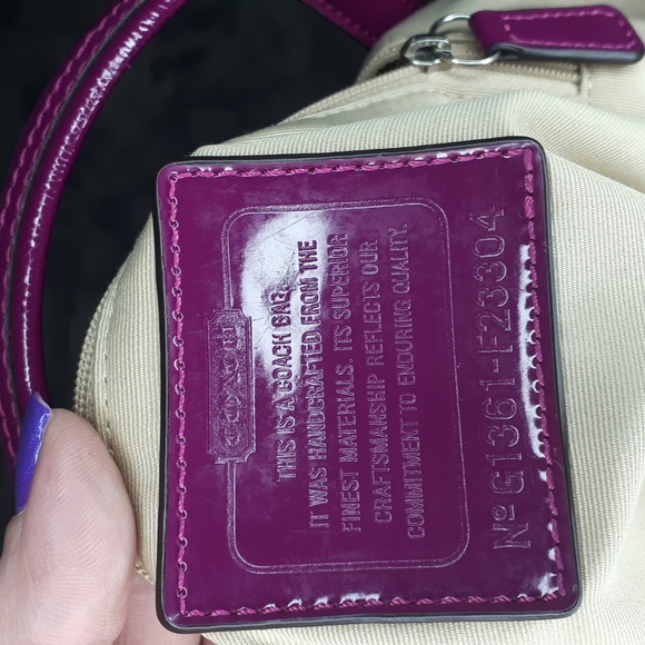 Coach~Signature Stripe Foldover with Crossbody Strap - Picture 9 of 11